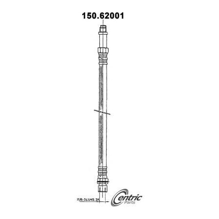 Centric Brake Hose, Parts 150.62001 150.62001